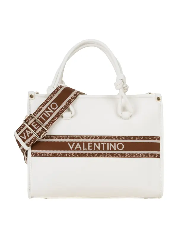 VALENTINO VALENTINO Ročna torbica  ecru / čokolada / bela