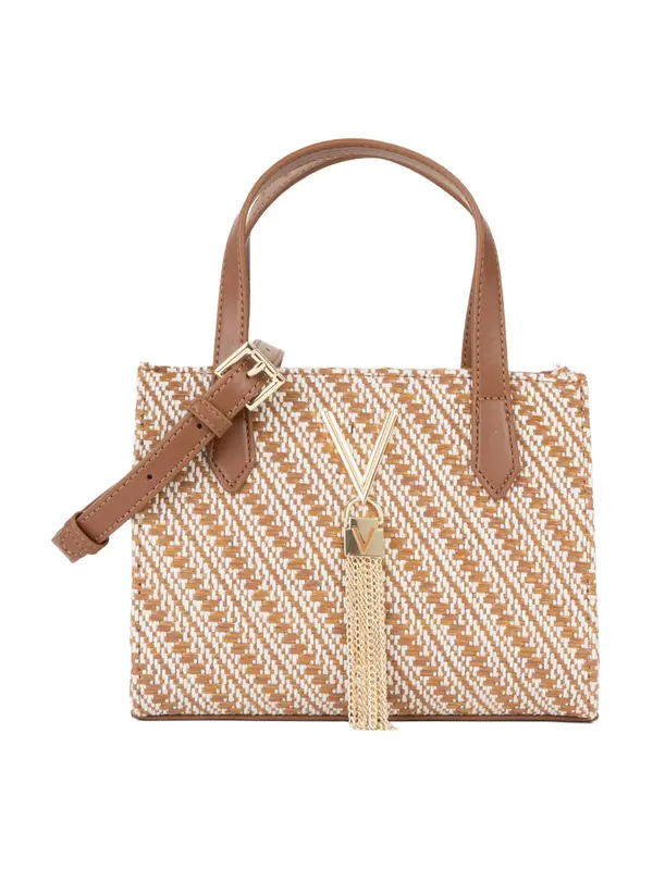 VALENTINO VALENTINO Ročna torbica  rjava / umbra / bela