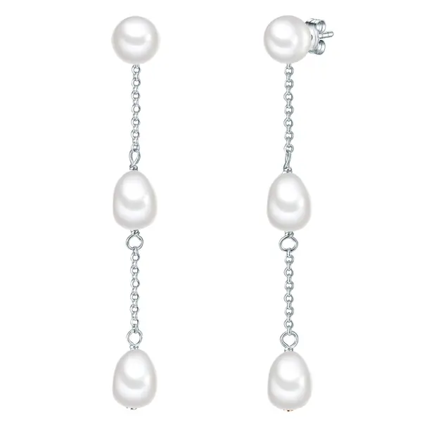 Valero Pearls Valero Pearls Uhani  srebrna / biserno bela
