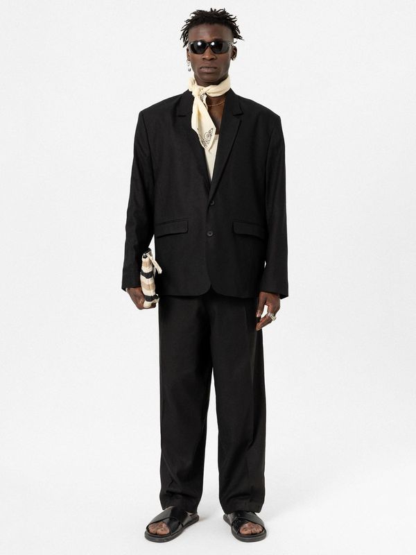 VAMOS CLO VAMOS CLO Hlače 'Bishop’s Flower'  črna