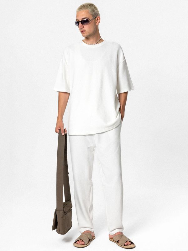 VAMOS CLO VAMOS CLO Hlače 'Flax'  off-bela