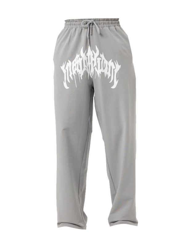 VAMOS CLO VAMOS CLO Hlače 'Fumitory'  siva / bela