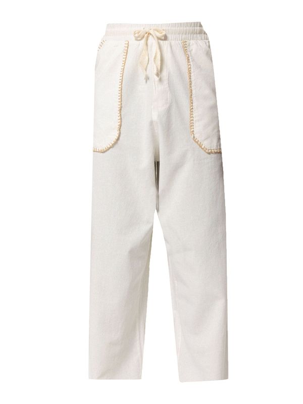 VAMOS CLO VAMOS CLO Hlače 'Savannah'  ecru / rjava