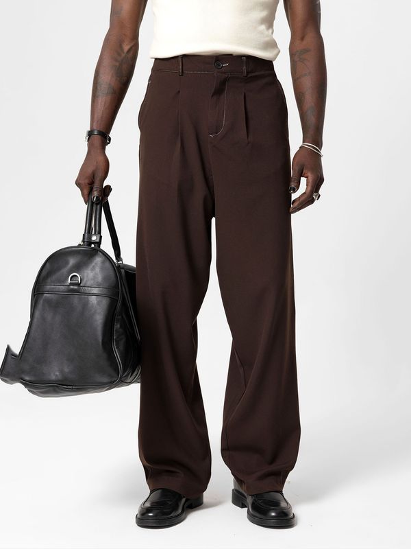 VAMOS CLO VAMOS CLO Hlače z naborki 'Columbia'  rjava