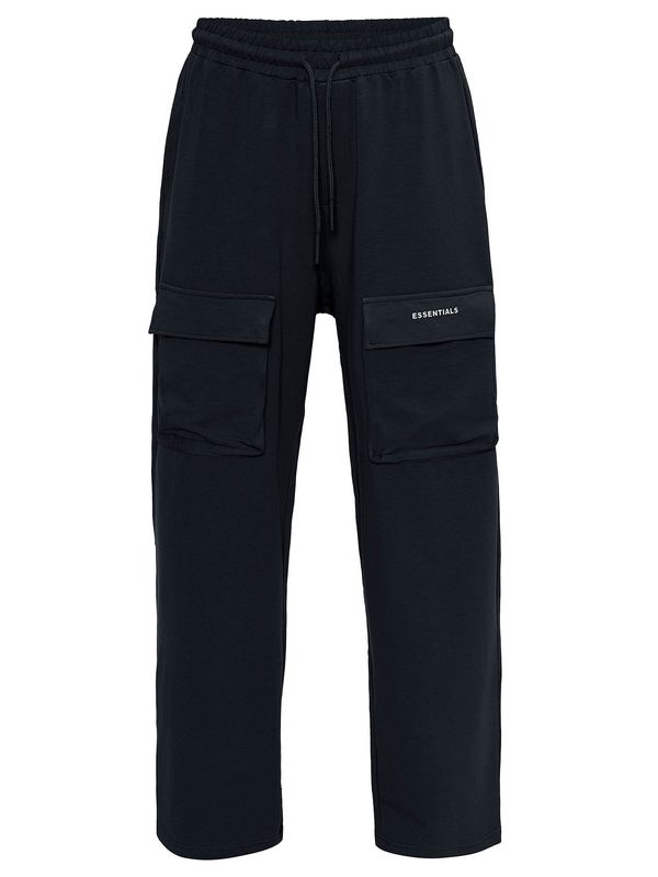 VAMOS CLO VAMOS CLO Kargo hlače 'Keller'  črna / bela