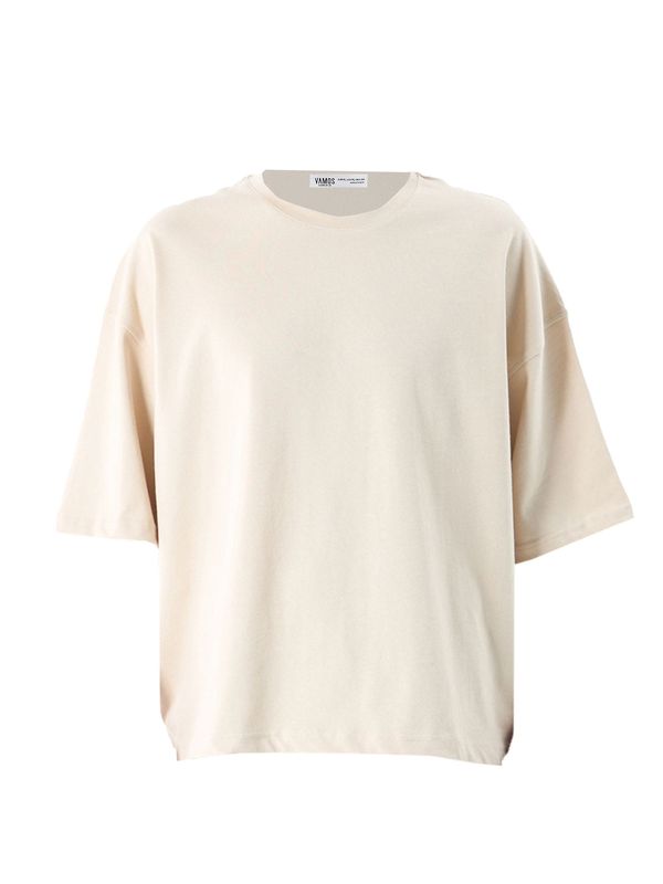 VAMOS CLO VAMOS CLO Majica 'Astilbe'  kremna