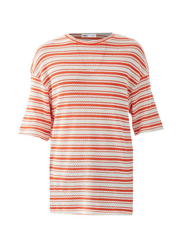 VAMOS CLO VAMOS CLO Majica 'Calibrachoa'  oranžna / črna / bela