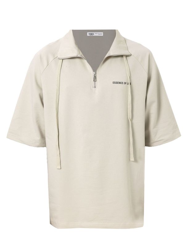 VAMOS CLO VAMOS CLO Majica 'Christmas Rose'  greige / črna