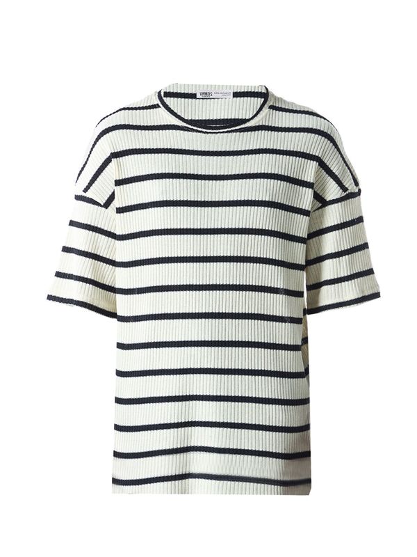 VAMOS CLO VAMOS CLO Majica  črna / off-bela