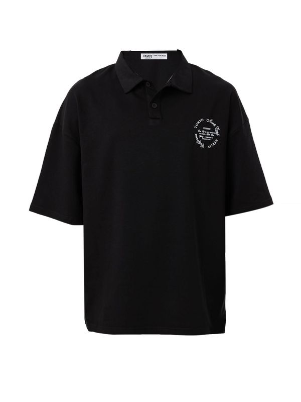 VAMOS CLO VAMOS CLO Majica 'Crocosmia'  črna / bela