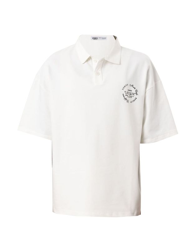 VAMOS CLO VAMOS CLO Majica 'Crocosmia'  črna / off-bela