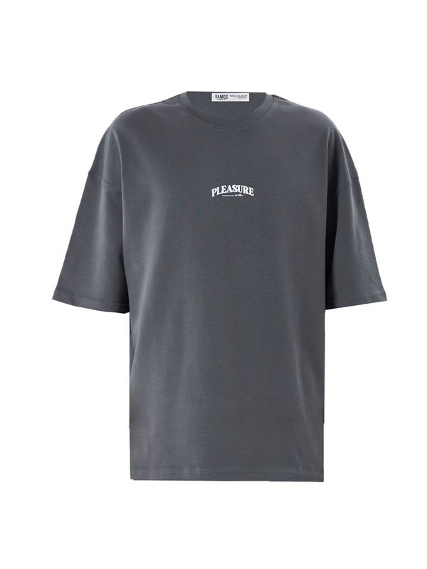 VAMOS CLO VAMOS CLO Majica 'Diascia'  bazaltno siva / mešane barve / bela