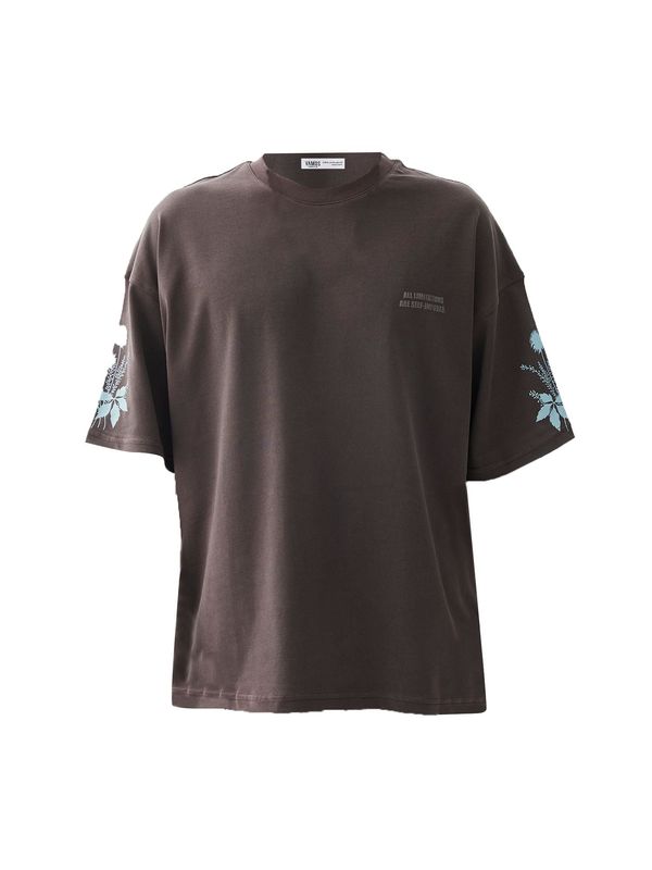 VAMOS CLO VAMOS CLO Majica 'Everlasting Daisy'  modra / rjava