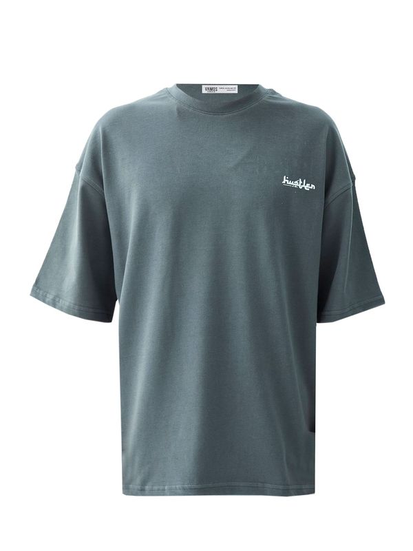 VAMOS CLO VAMOS CLO Majica 'Frangipani'  siva / lila / bela