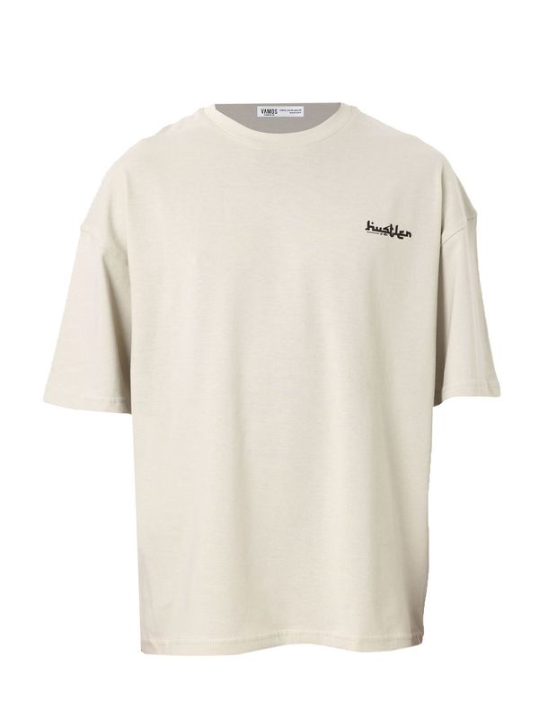 VAMOS CLO VAMOS CLO Majica 'Frangipani'  svetlo bež / lila / črna