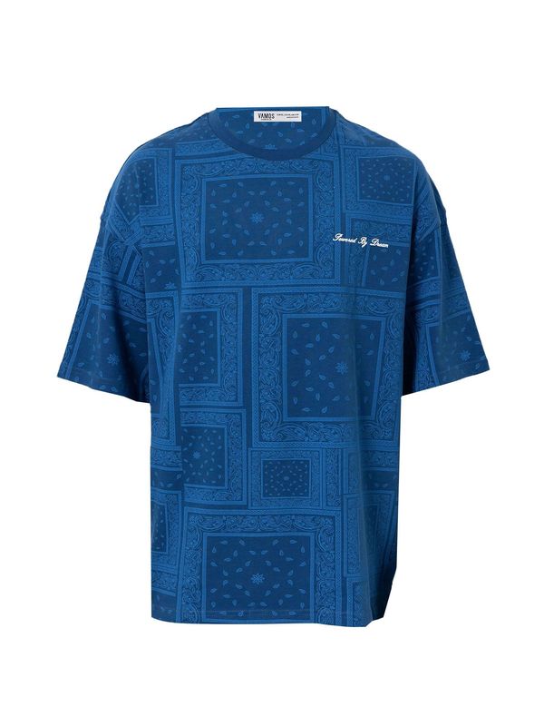 VAMOS CLO VAMOS CLO Majica 'Franklin'  indigo / temno modra / bela