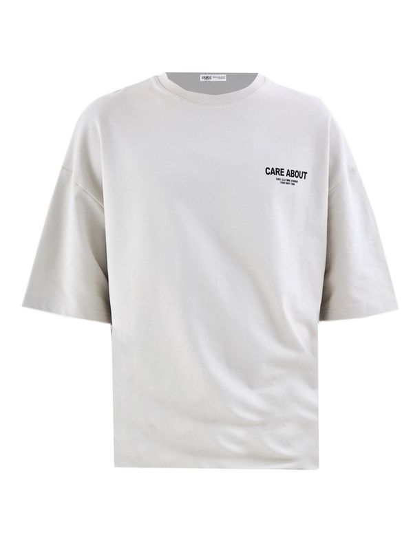 VAMOS CLO VAMOS CLO Majica 'Honeysuckle'  siva / svetlo siva / črna