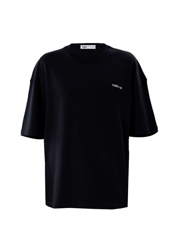 VAMOS CLO VAMOS CLO Majica 'Japanese Iris'  črna / bela