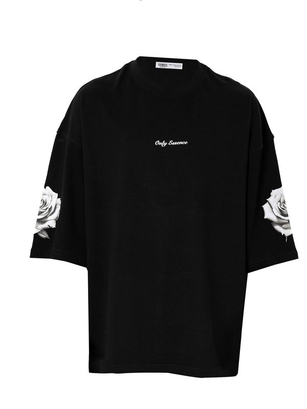 VAMOS CLO VAMOS CLO Majica 'Jasmine Tobacco'  črna / bela