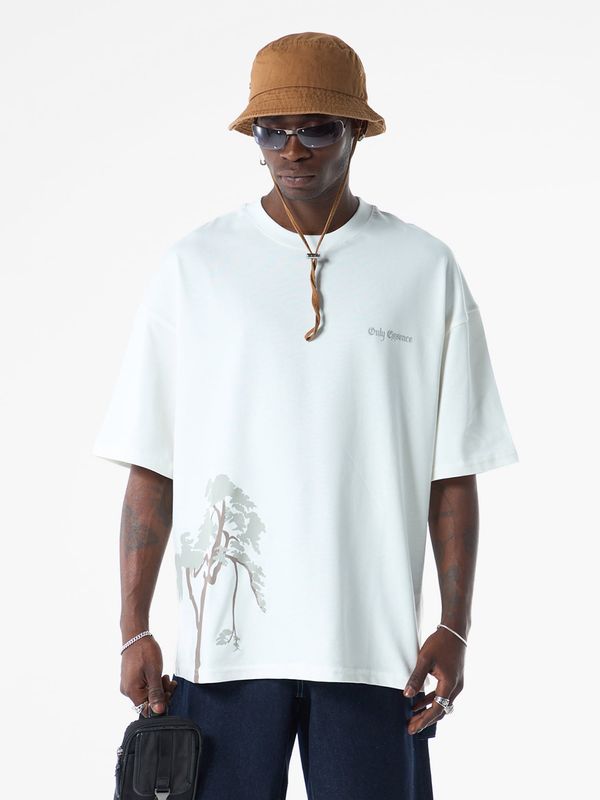 VAMOS CLO VAMOS CLO Majica 'Kaffir'  ecru / siva / bela