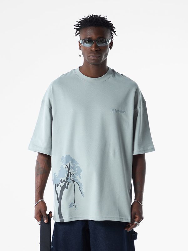 VAMOS CLO VAMOS CLO Majica 'Kaffir'  svetlo modra / temno siva / meta