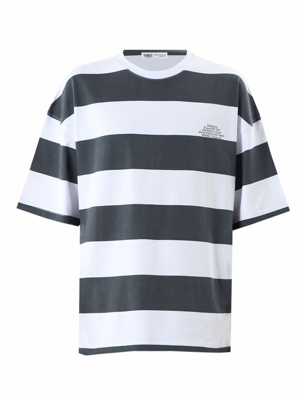 VAMOS CLO VAMOS CLO Majica 'Kangaroo Paw'  antracit / bela