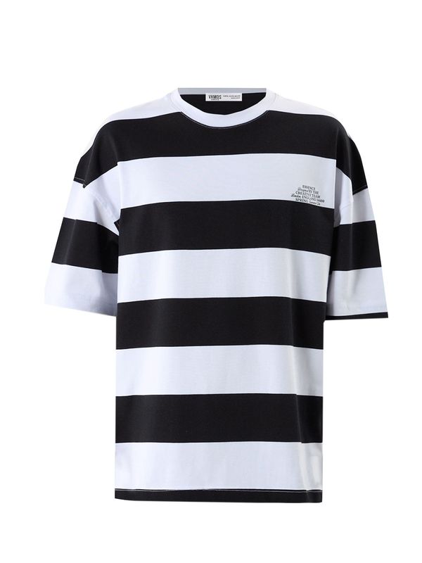 VAMOS CLO VAMOS CLO Majica 'Kangaroo Paw'  črna / bela