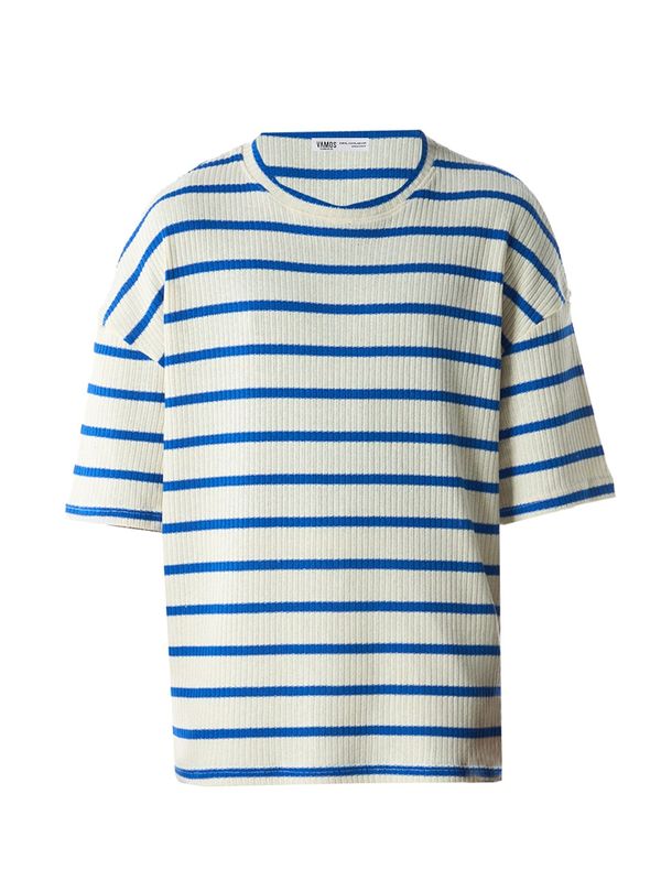 VAMOS CLO VAMOS CLO Majica 'Knautia'  modra / bela