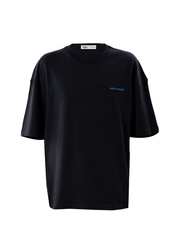 VAMOS CLO VAMOS CLO Majica 'Lunaria'  modra / črna