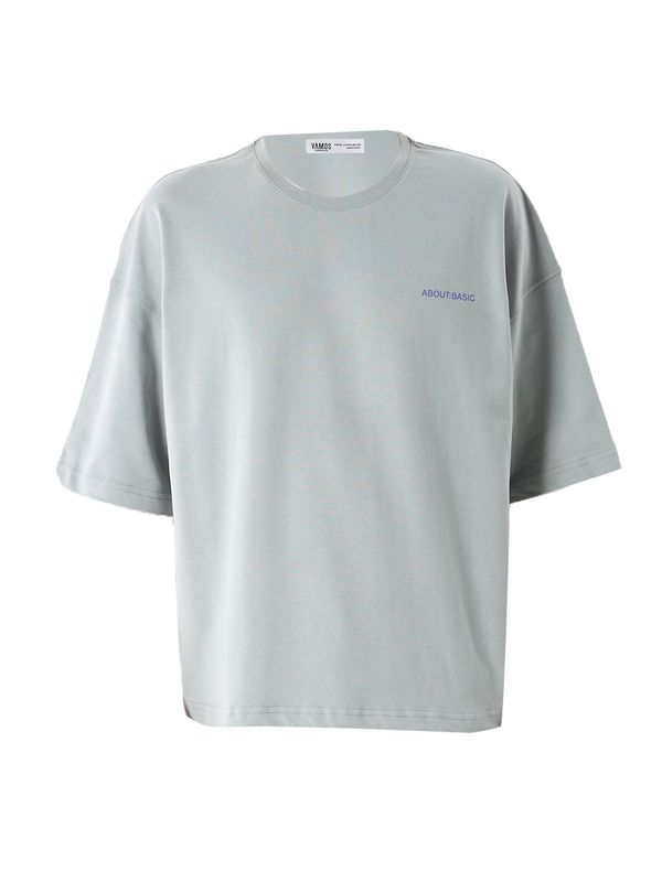 VAMOS CLO VAMOS CLO Majica 'Lunaria'  modra / siva