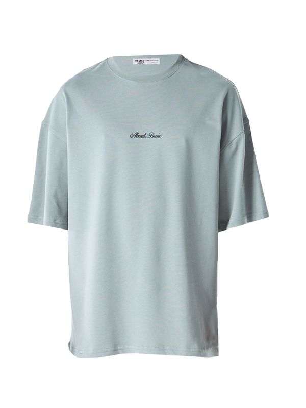 VAMOS CLO VAMOS CLO Majica 'Lycoris'  svetlo modra / temno siva