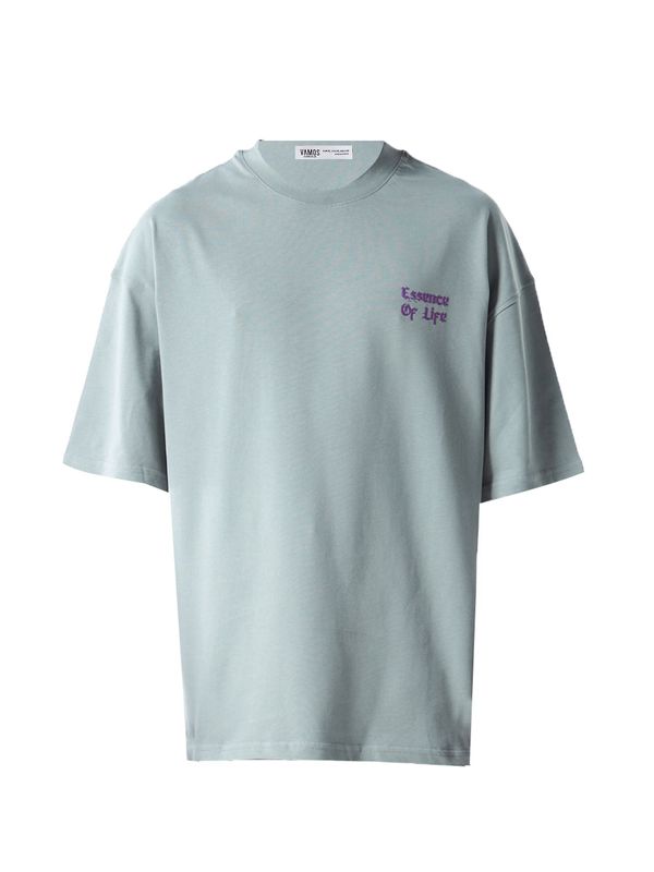 VAMOS CLO VAMOS CLO Majica 'Mallow'  svetlo modra / grafit / lila / bela