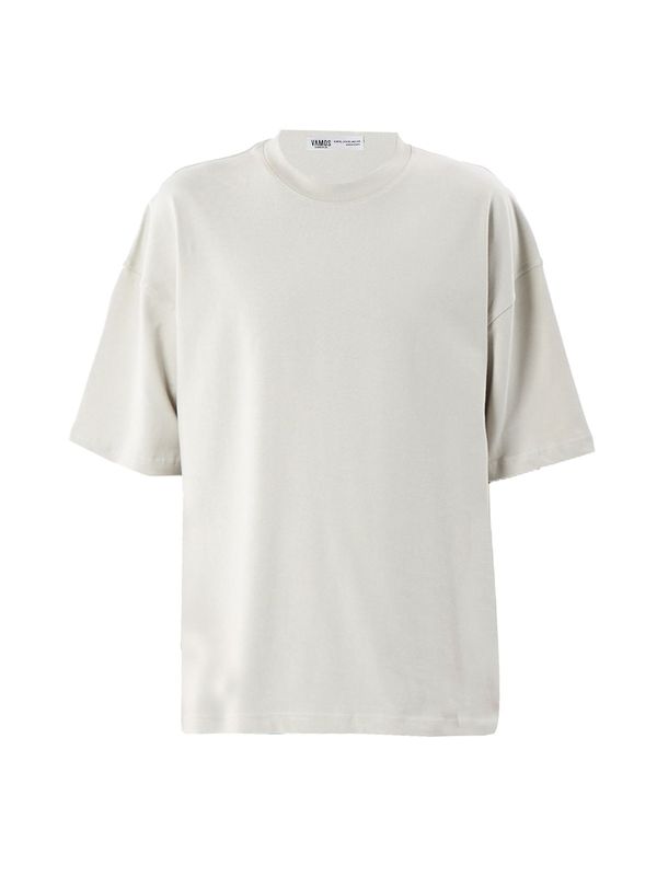 VAMOS CLO VAMOS CLO Majica 'Malva'  siva / zelena / črna