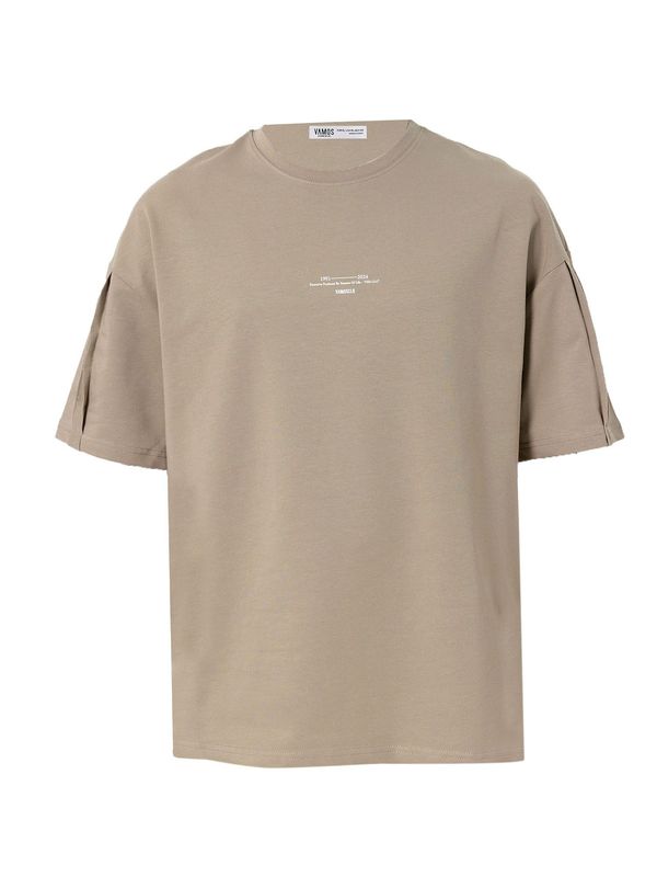 VAMOS CLO VAMOS CLO Majica 'Marigold'  bež / bela