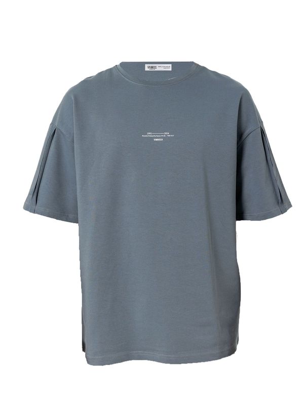 VAMOS CLO VAMOS CLO Majica 'Marigold'  siva / bela