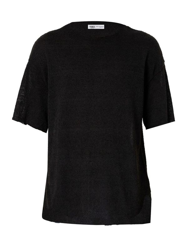 VAMOS CLO VAMOS CLO Majica 'Tulip'  črna