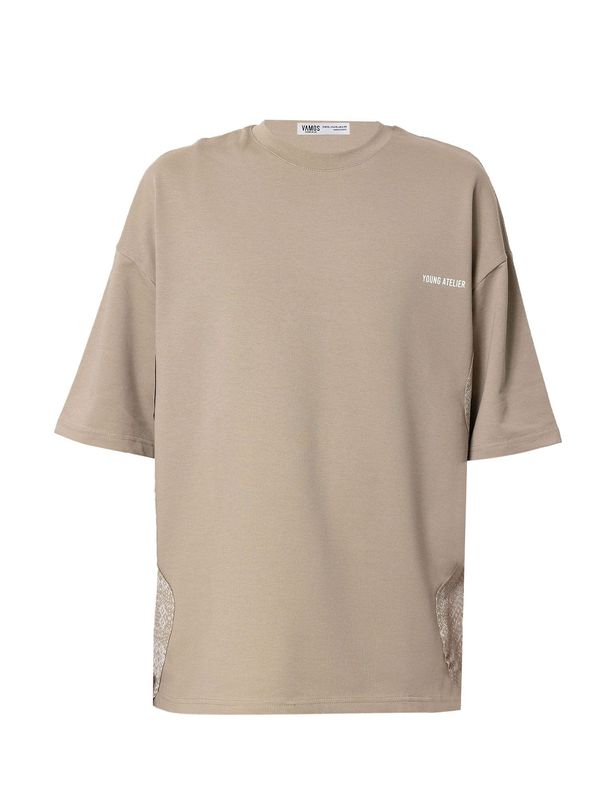 VAMOS CLO VAMOS CLO Majica 'Verbascum'  bež / bela