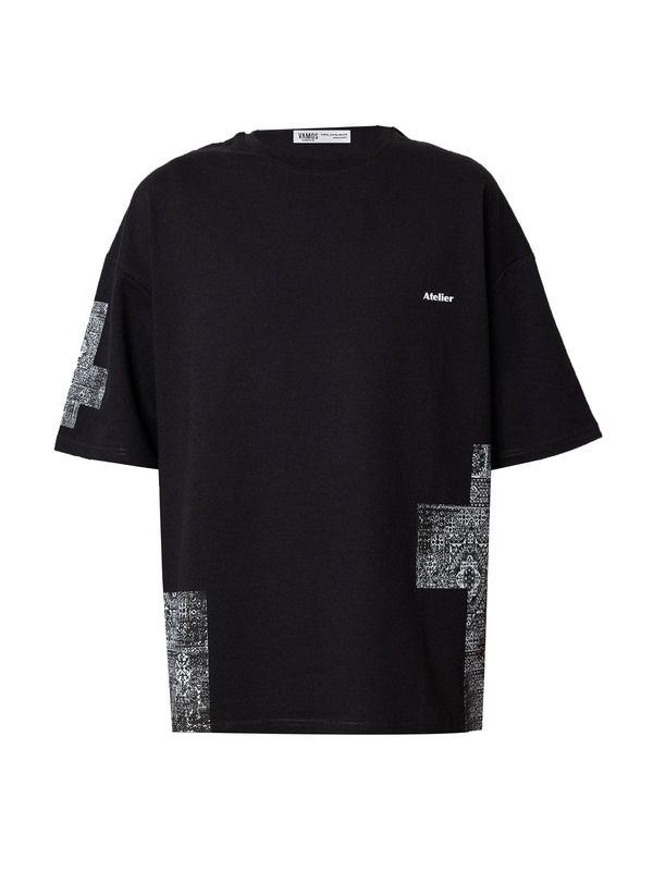 VAMOS CLO VAMOS CLO Majica 'Yarrow'  črna / bela