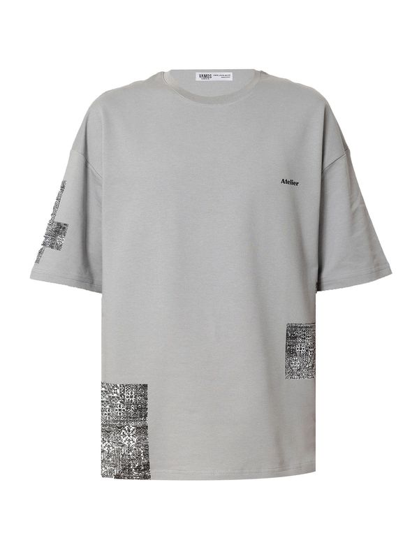 VAMOS CLO VAMOS CLO Majica 'Yarrow'  siva / mešane barve