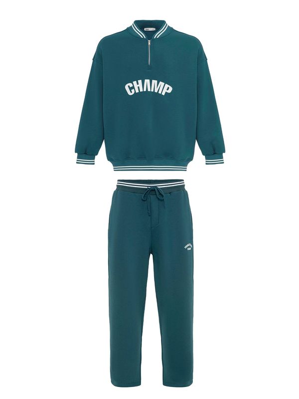 VAMOS CLO VAMOS CLO Obleka za doma  petrol / bela