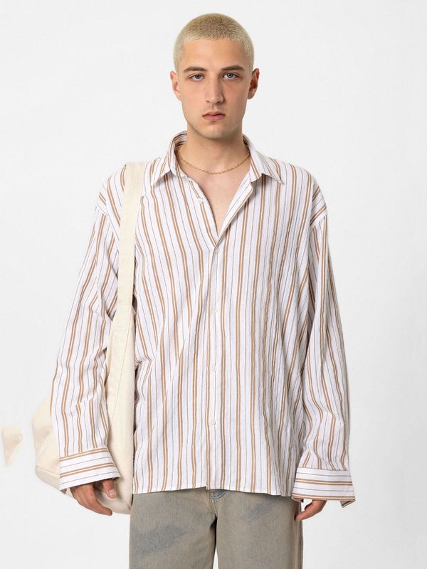 VAMOS CLO VAMOS CLO Srajca 'Blazing Star'  svetlo rjava / bela