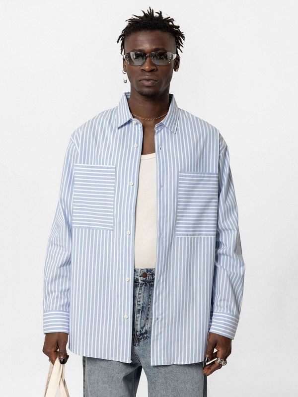 VAMOS CLO VAMOS CLO Srajca 'Everett'  modra / bela