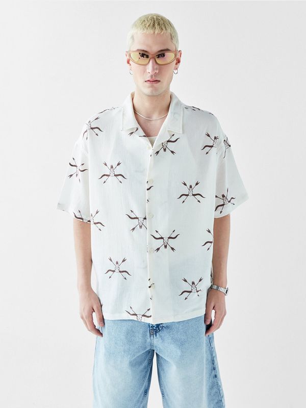 VAMOS CLO VAMOS CLO Srajca  rjava / off-bela