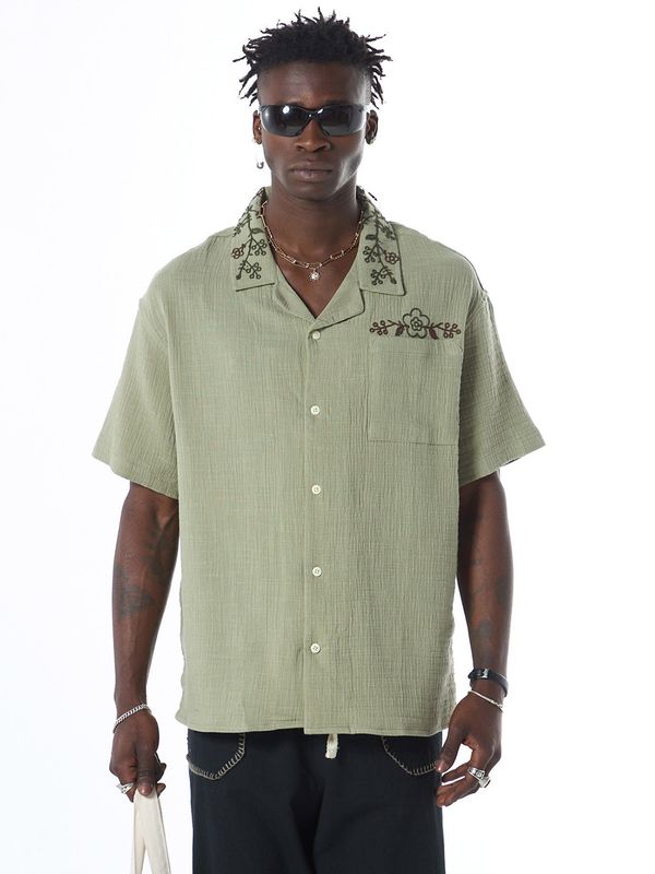 VAMOS CLO VAMOS CLO Srajca  rjava / zelena / oliva