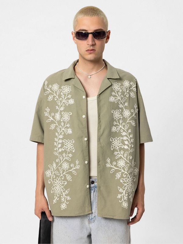 VAMOS CLO VAMOS CLO Srajca 'San Benito'  kaki / bela