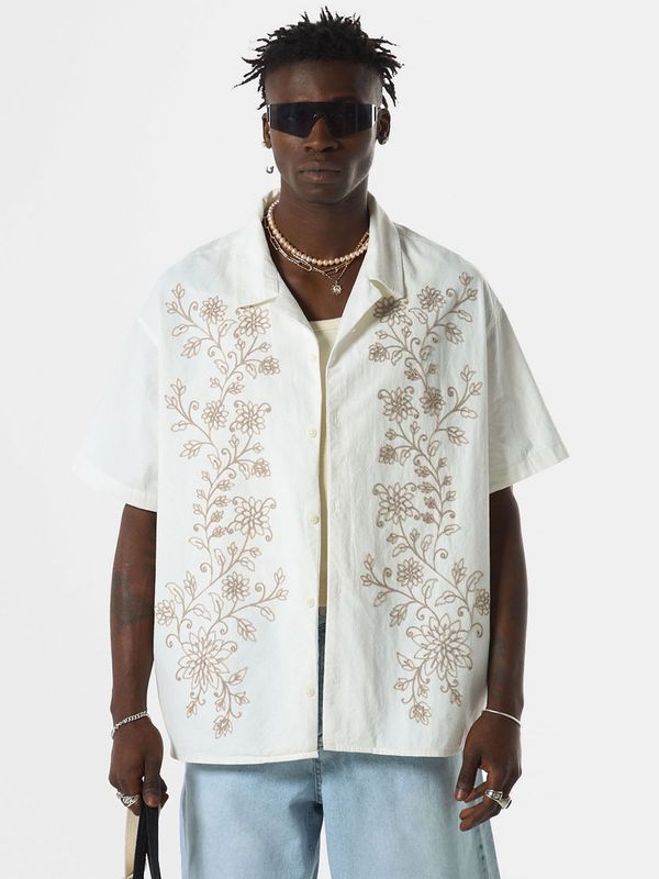 VAMOS CLO VAMOS CLO Srajca 'San Benito'  temno bež / jajčna lupina