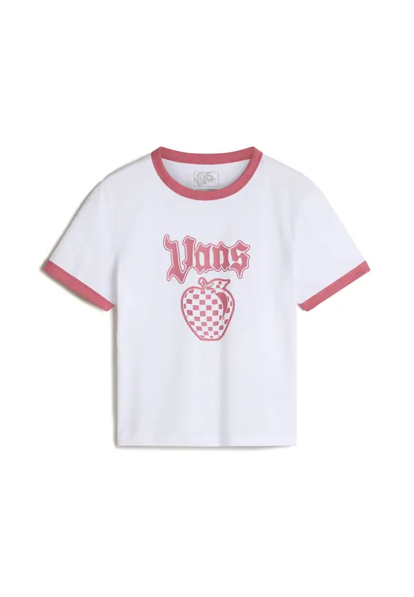 VANS VANS Majica 'Apple Boom Ringer'  češnjevo rdeča / bela