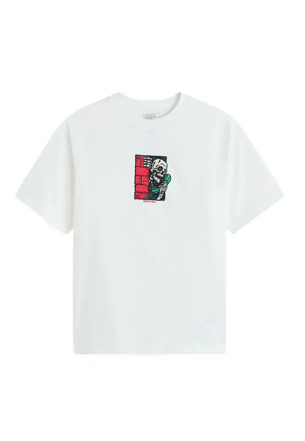 VANS VANS Majica 'Feel So Alive Tee'  živo rdeča / črna / bela