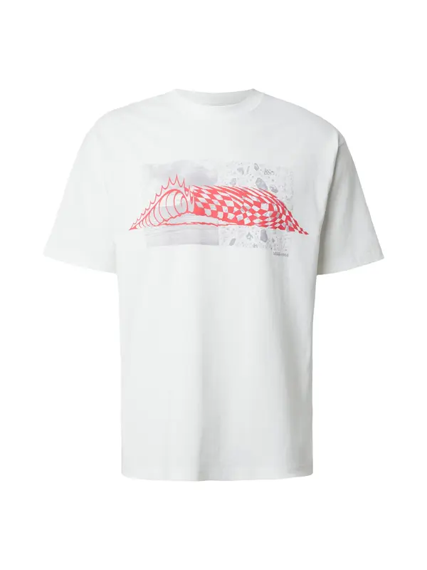 VANS VANS Majica 'WAVE CHECK'  siva / rdeča / bela