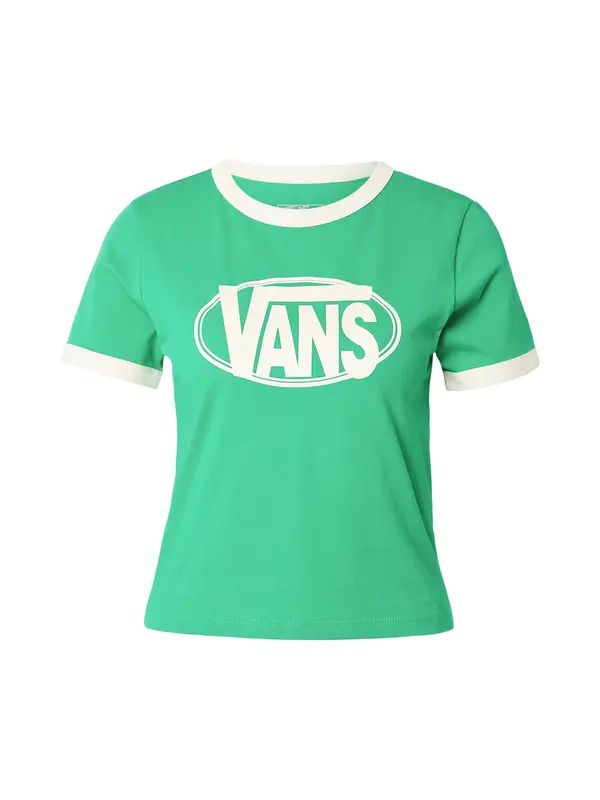 VANS VANS Majica  zelena / bela